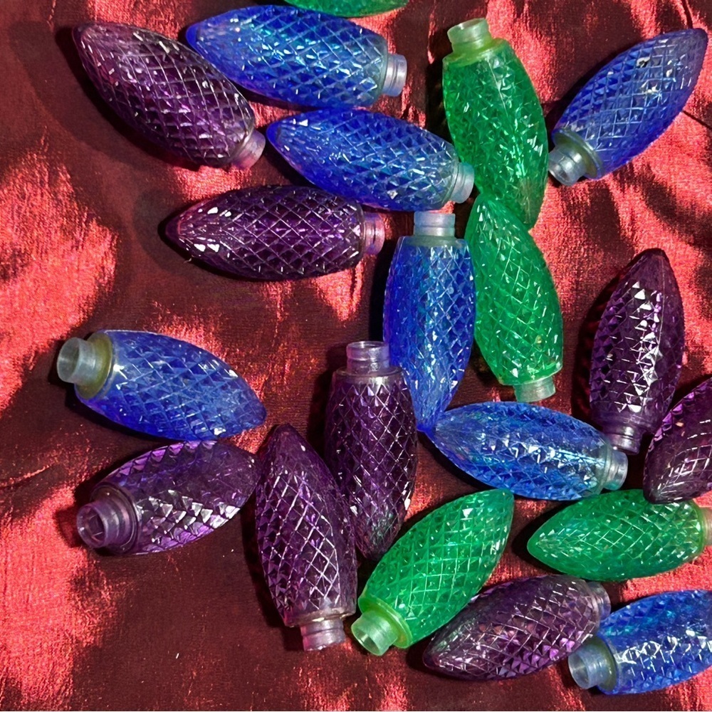 Colorful Diamond Patterned Light Covers- snap on- 20- 2 1/2” light covers